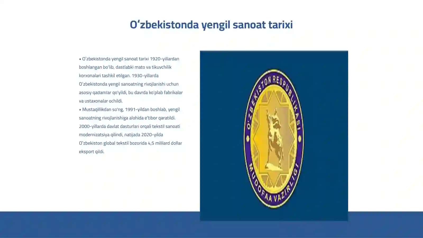 Oʻzbekiston Respublikasida yengil sanoat rivojlanishi yoʻnalishlari 3