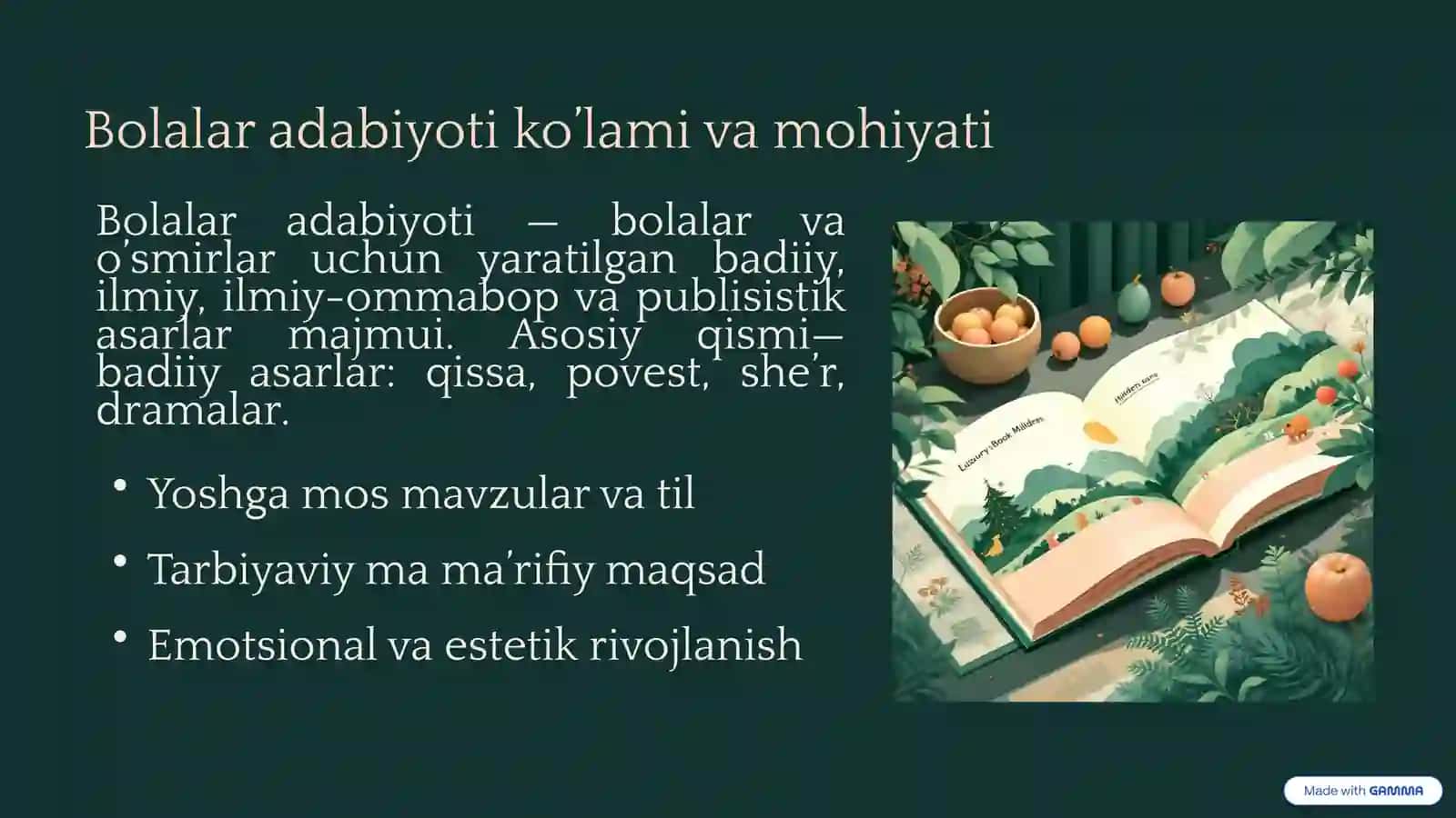 Bolalar adabiyoti fanidan maqsadlar va vazifalar 3