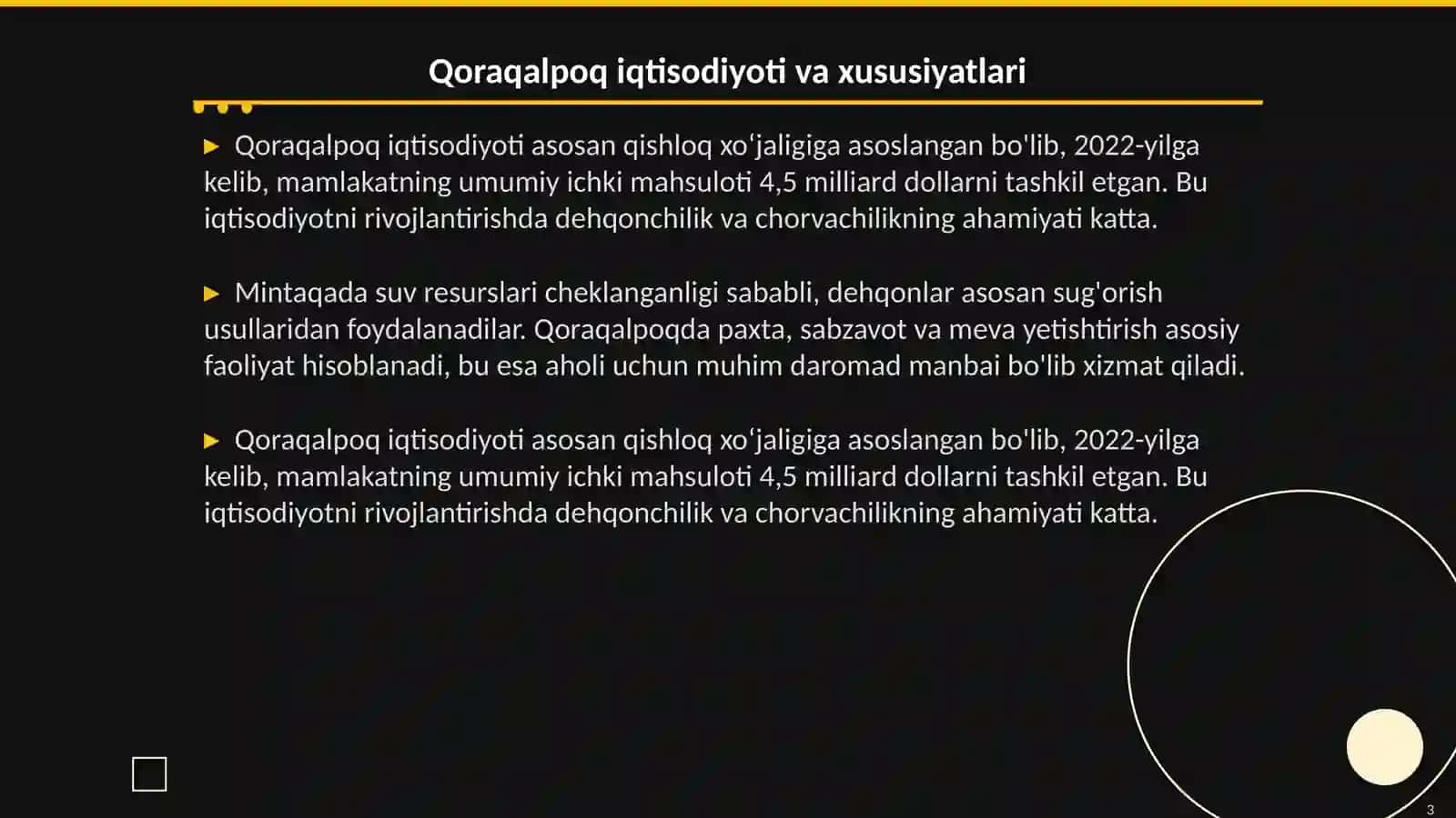 Qoraqalpoq xalq xoʻjaligi, sanoati va xunarmandchiligi 3