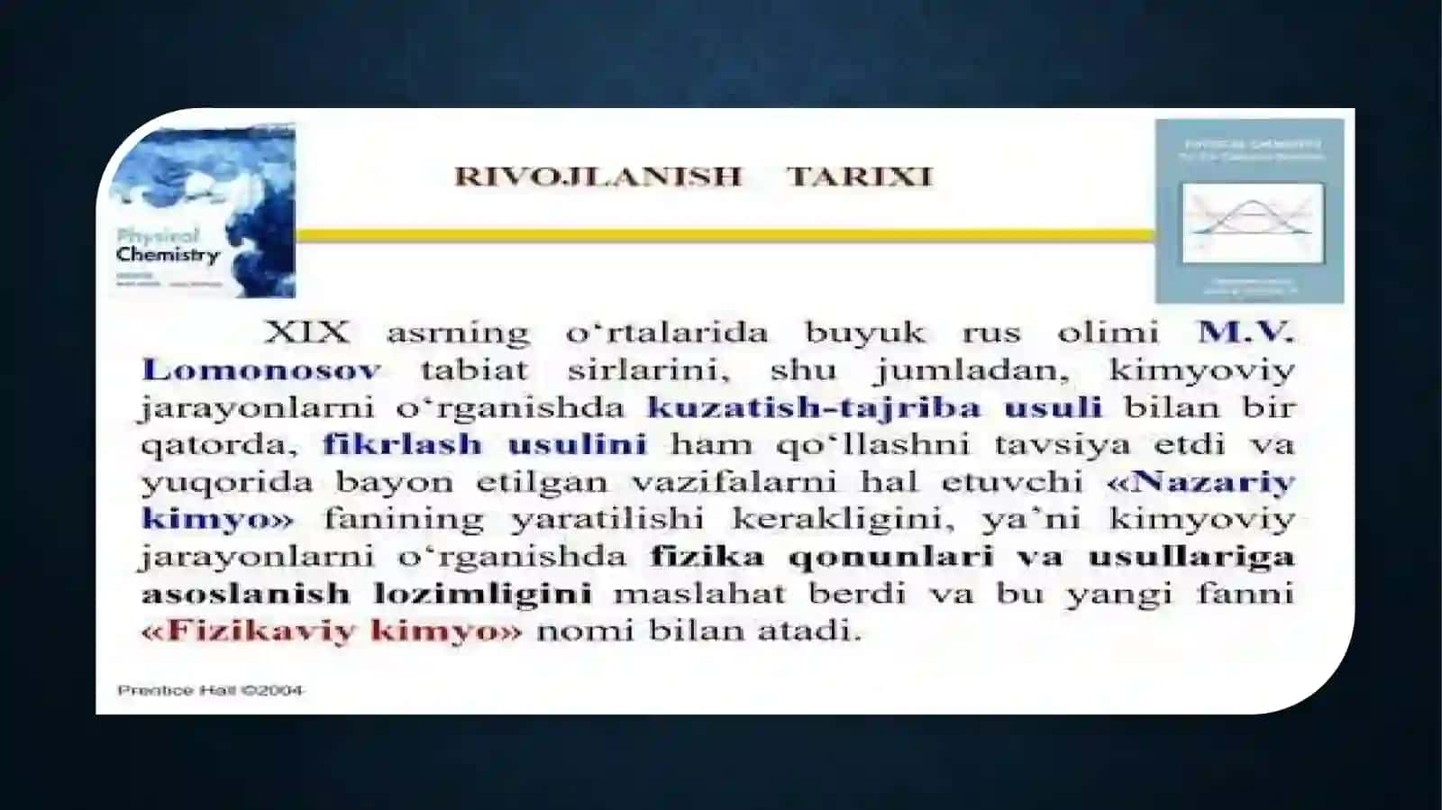 Kimyoning rivojlanishi 3
