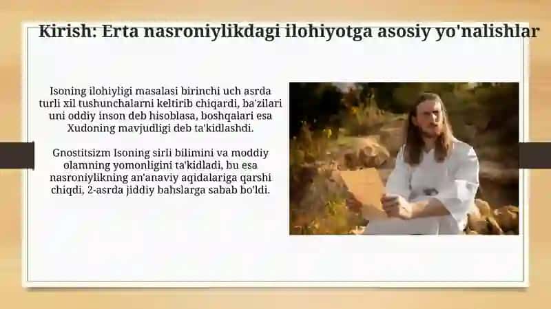 Ilk xristianlikda tealogiya tarixi 3