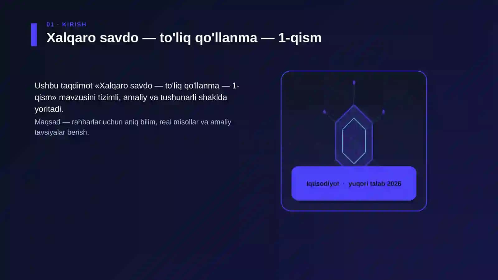 IQTISODIYOT Xalqaro savdo — to'liq qo'llanma — 1-qism 3