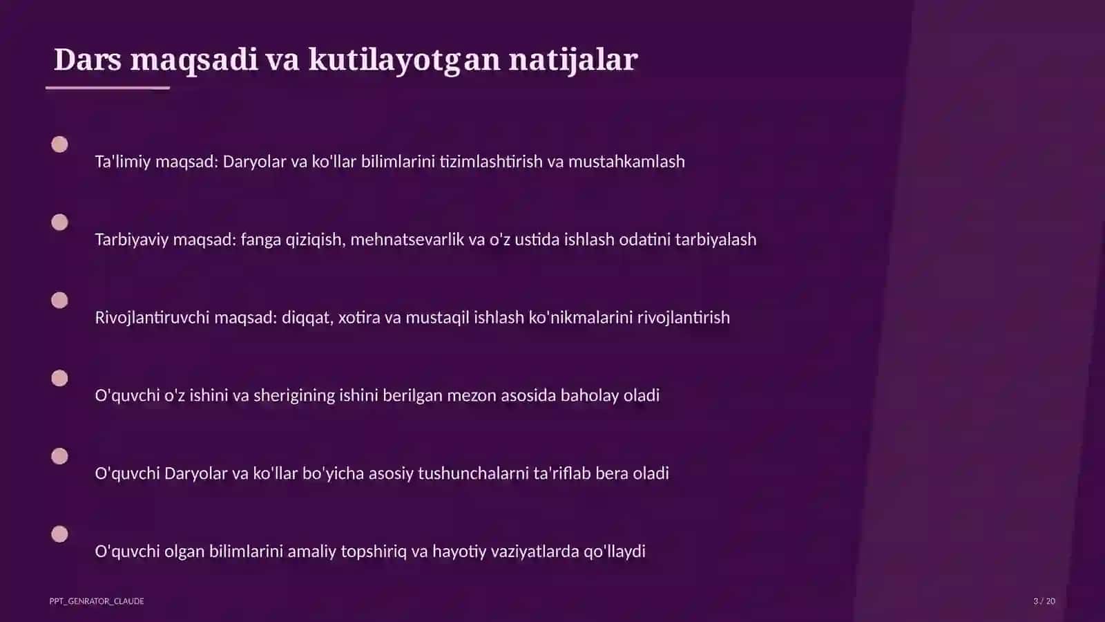Daryolar va ko'llar (6-sinf) 3