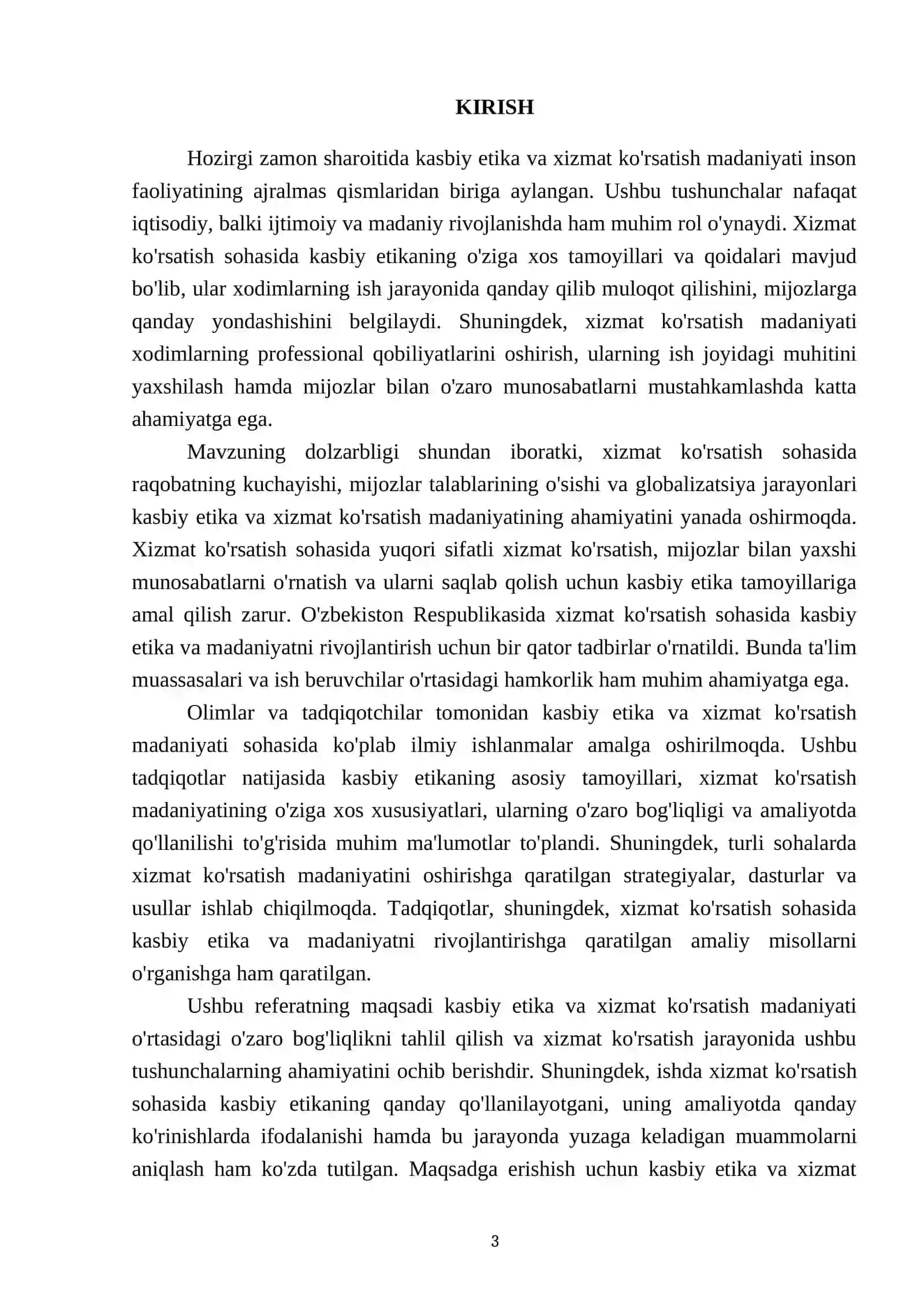 Kasbiy etika va xizmat kórsatish madaniyati 3