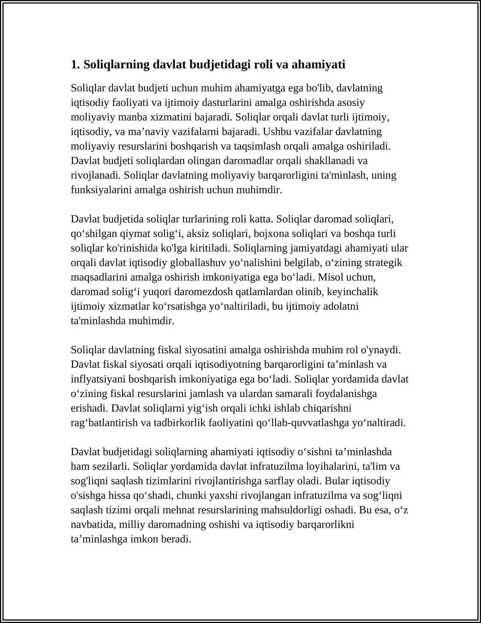 DAVLAT MOLIYASIDA SOLIQLARNING AHAMIYATI 3