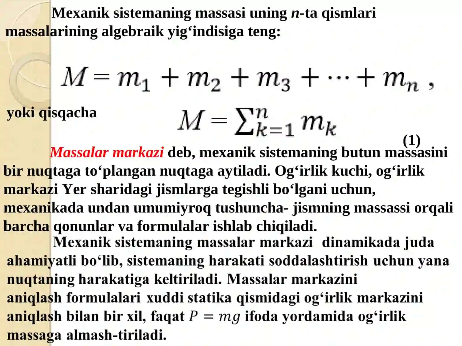 Mexanik Tizim Dinamikasi 3