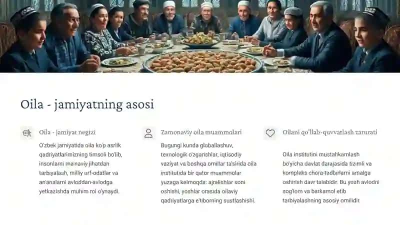 Oilani Mustahkamlashga Qaratilgan Chora-tadbirlar 3