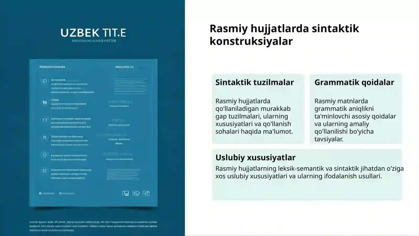 Rasmiy hujjatlarning til xususiyatlari 3
