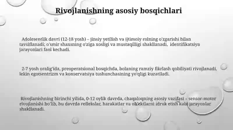 Jahon psixologiyasi yosh davrlari psixologiyasi Ortogeniz psixologiyasiga yondashish 3