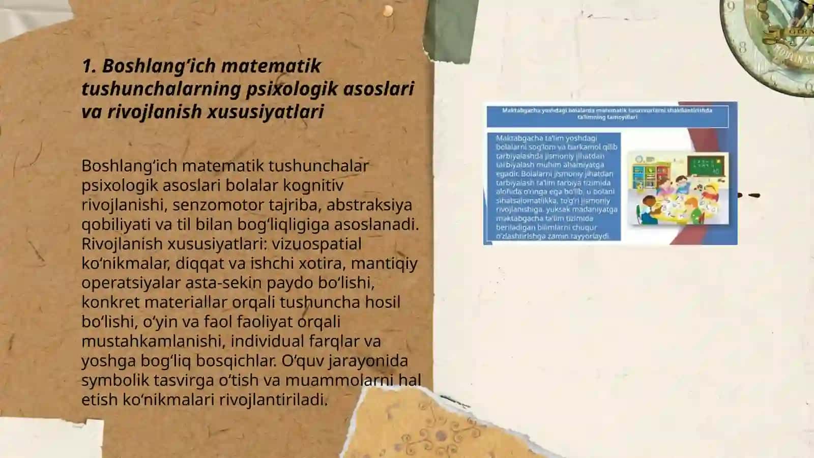Bolalarda boshlang’ich matematik tushunchalarni rivojlantirish ahamiyati,predmeti va vazifalari 3