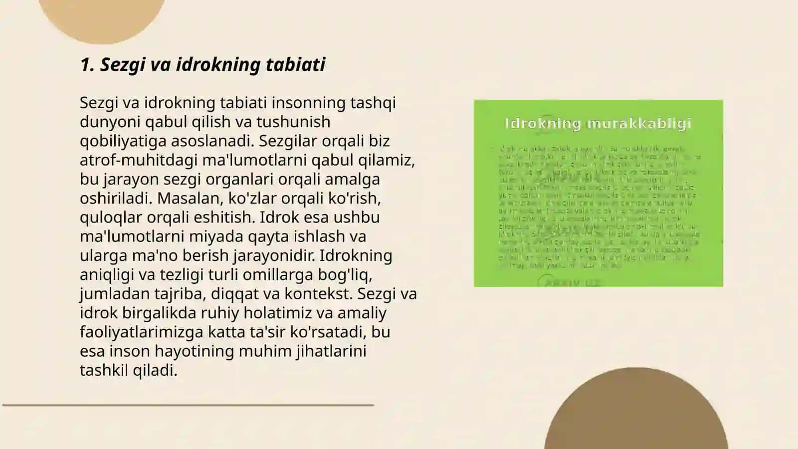 Sezgi va Idrok 3