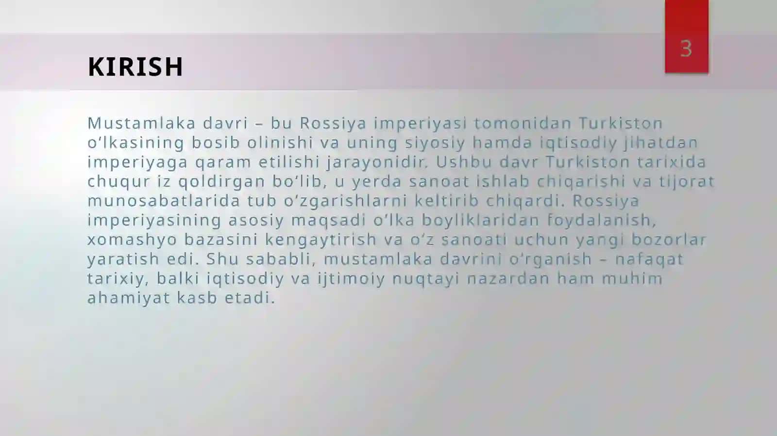 Mustamlakada vrida Turkistonda sanoat ishlab chiqarish iqtisodi vatijorat 3
