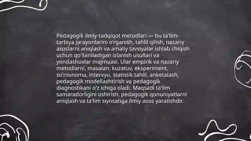 Рedаgоgik ilmiy tаdqiqоt metоdlаrini tаsniflаsh muаmmоlаri 3