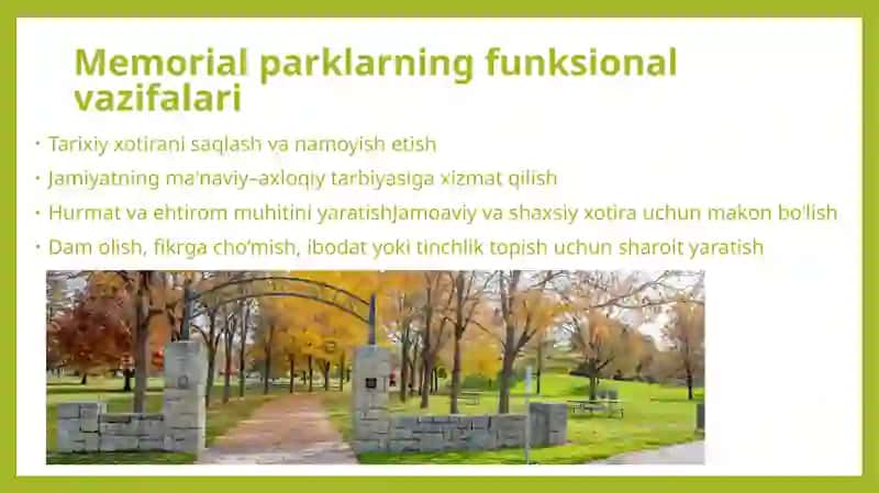 Memorial parklarning landshaft yechimlari 3