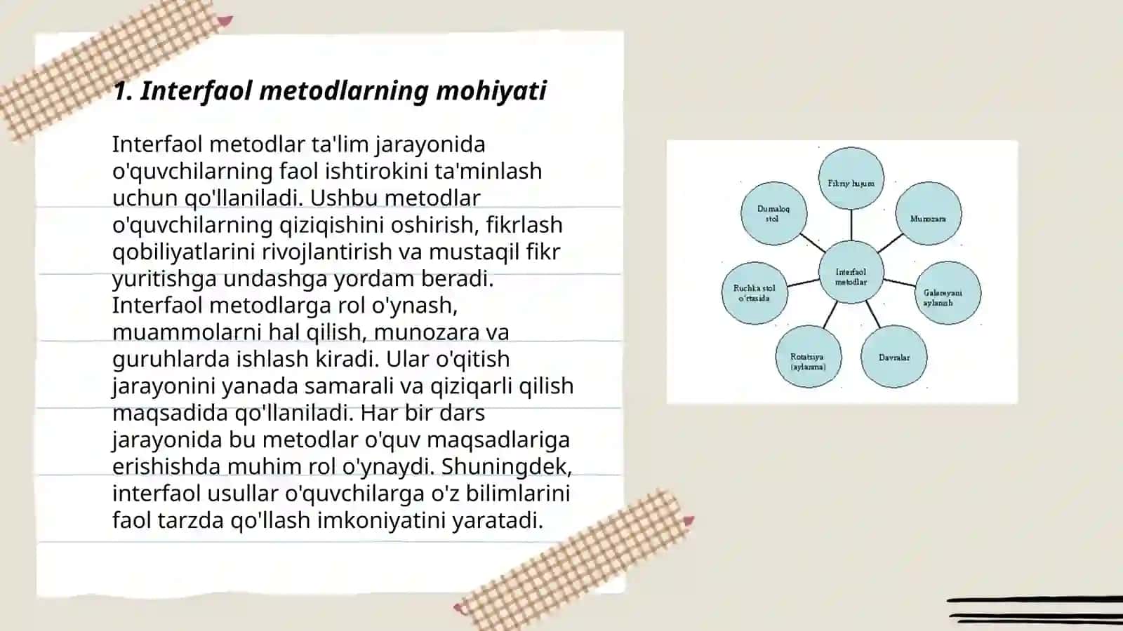 Interfaol metodlar va ularning tasnifi 3