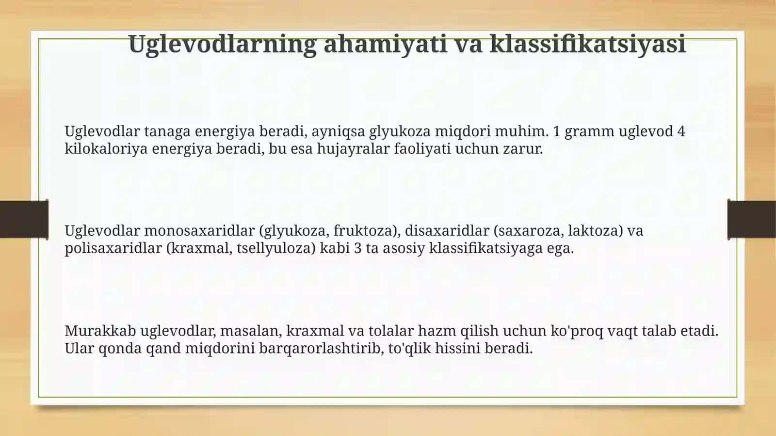 Ozuqa tarkibidagi uglevodlarni aniqlash 3