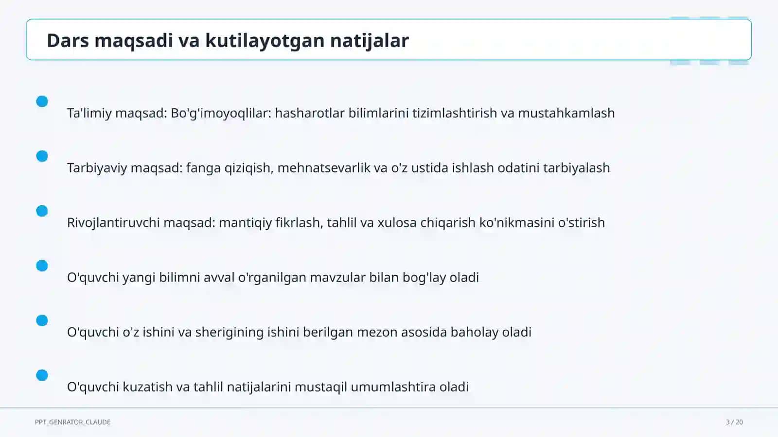 Bo'g'imoyoqlilar: hasharotlar (7-sinf) 3