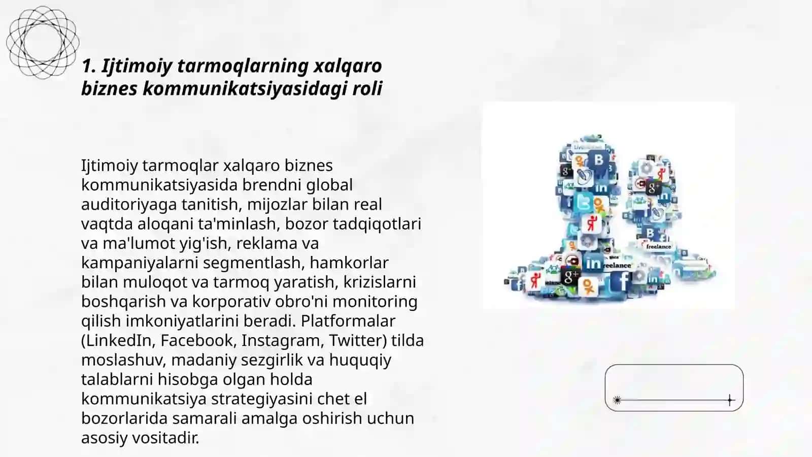 Xalqaro biznes kommunikatsiyasida ijtimoiy tarmoqlarning ahamiyati 3