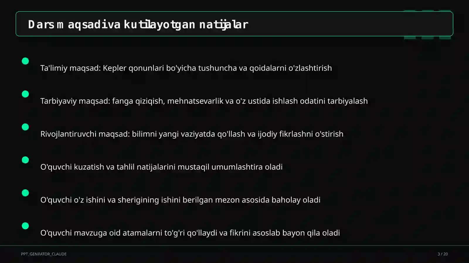 Kepler qonunlari (10-sinf) 3