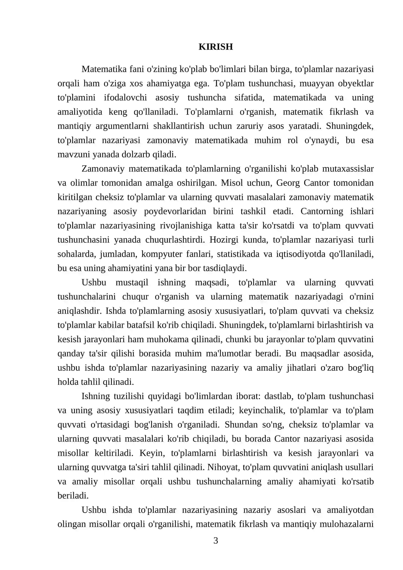 Diskret tuzilmalar fanidan tayyorlagan mustaqil ish 3