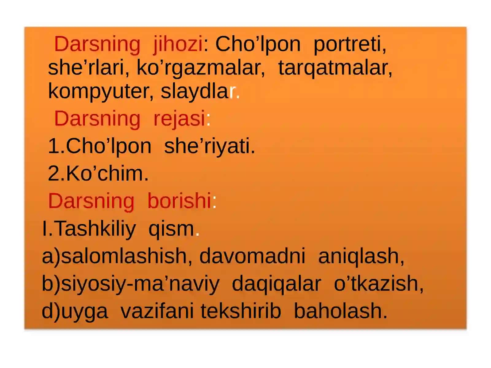 Cho’lpon she’riyati 3