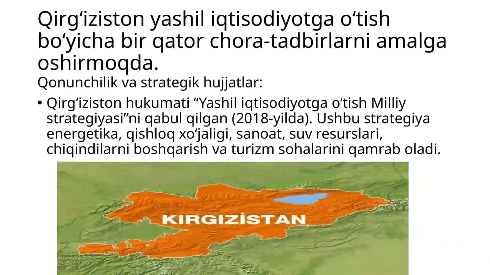 Qirg’izistonning yashil iqtisodiyotga o’tishdagi ishlari 3