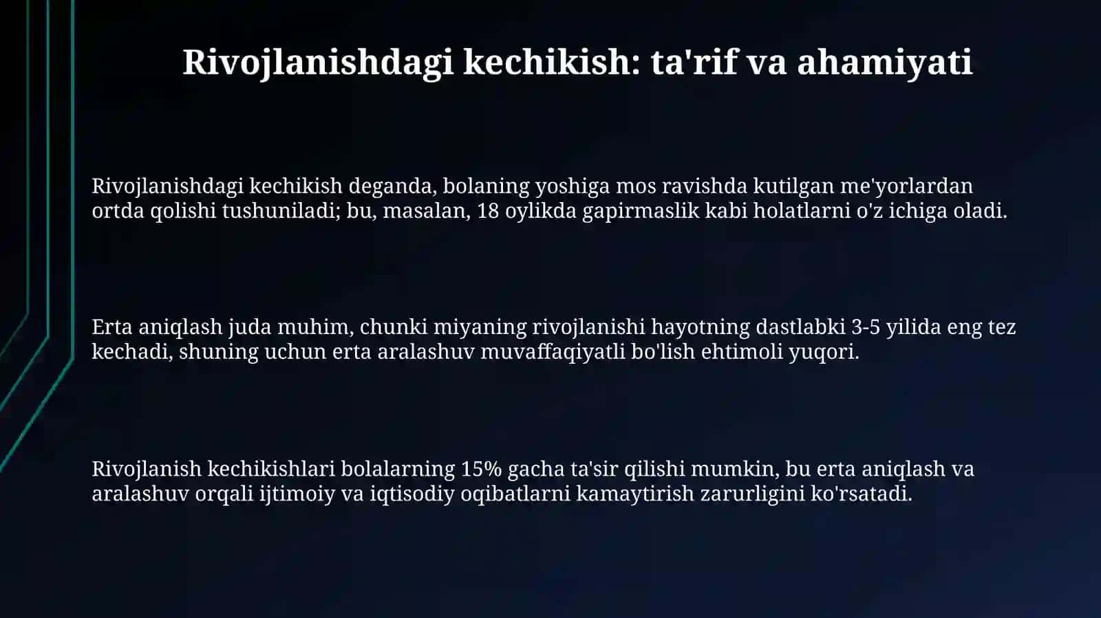 Rivojlanishda kechikishi xavfi boʻlgan bolalarni erta aniqlash 3
