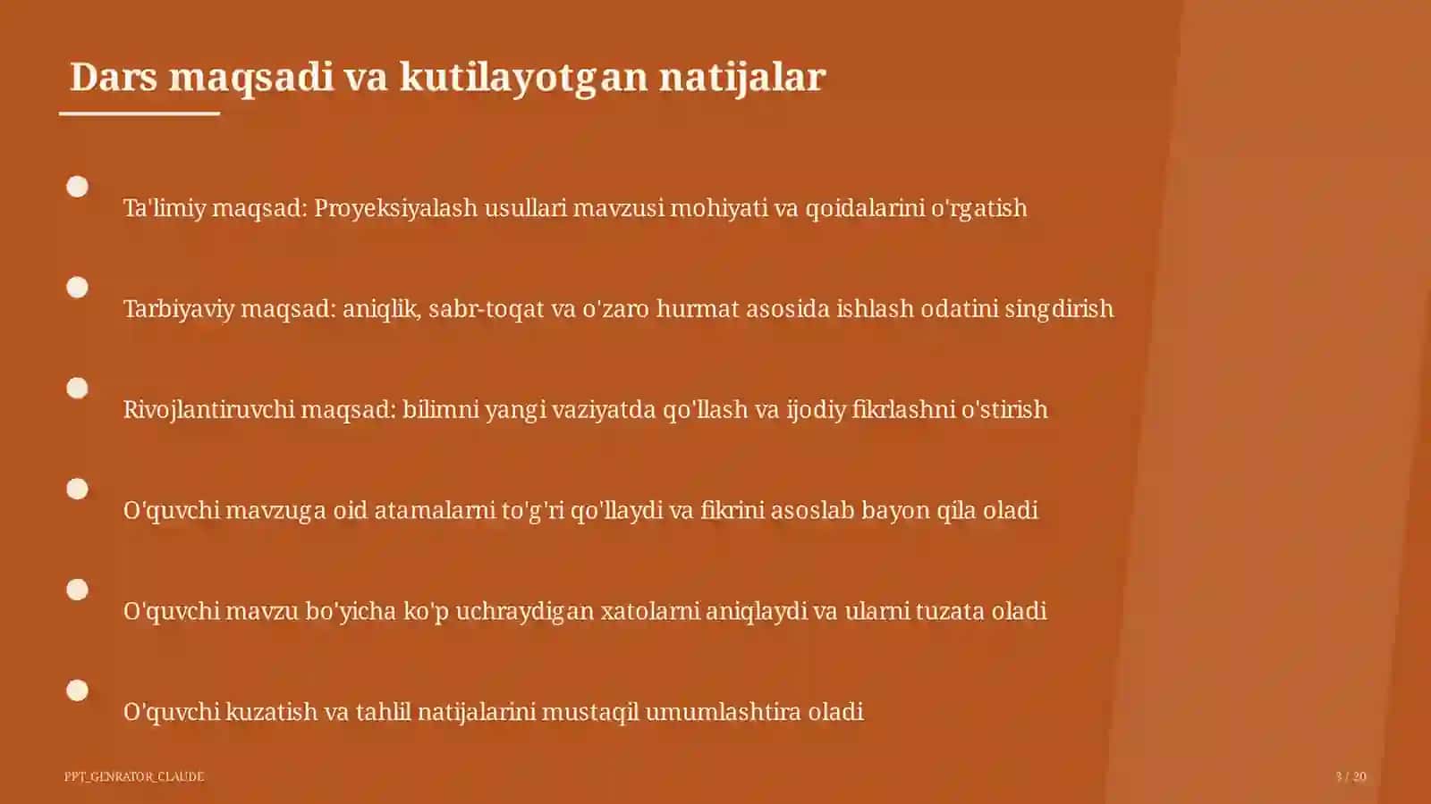 Proyeksiyalash usullari (8-sinf) 3