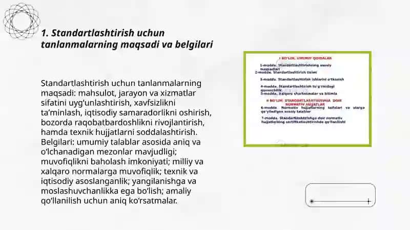 Standartlashtirish uchun tanlanmalarni shakllantirish qoidalari 3