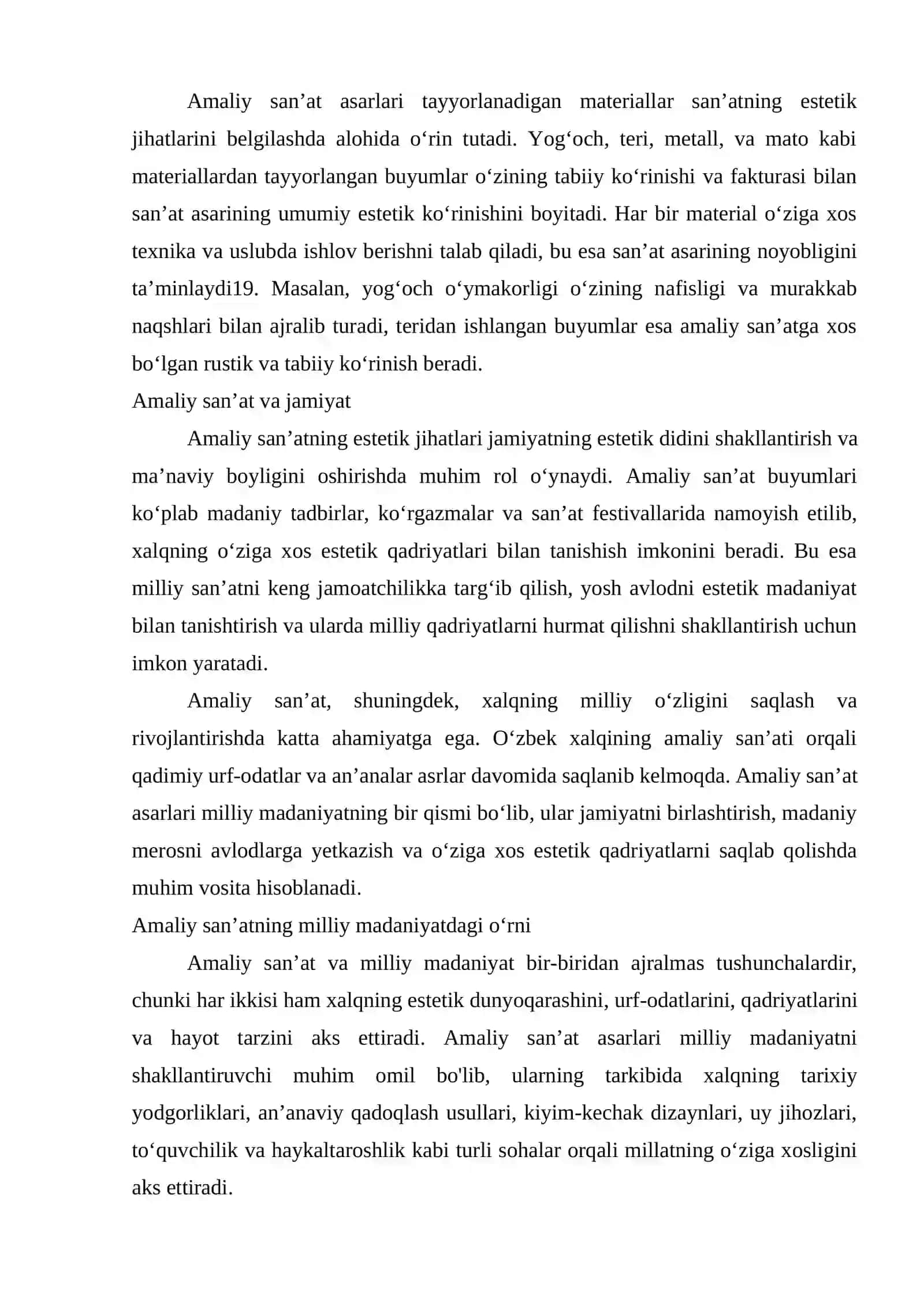 Xalq amaliy san’atining estetik jihatlari 3