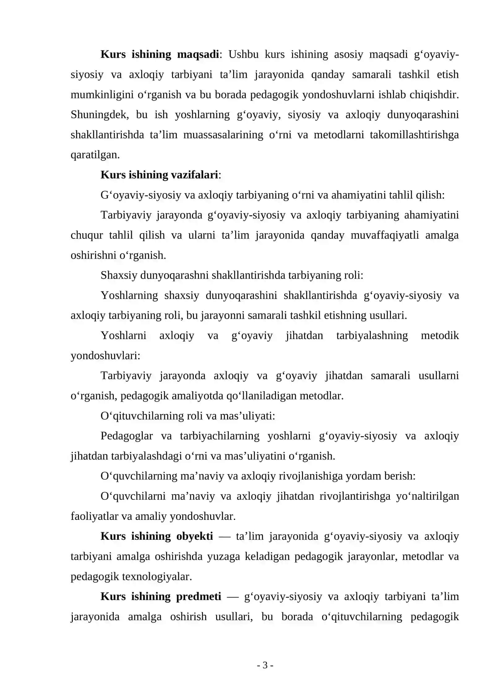 TARBIYAVIY JARAYONDA G’OYAVIY SIYOSIY, AXLOQIY TARBIYANI TASHKIL ETISH 3