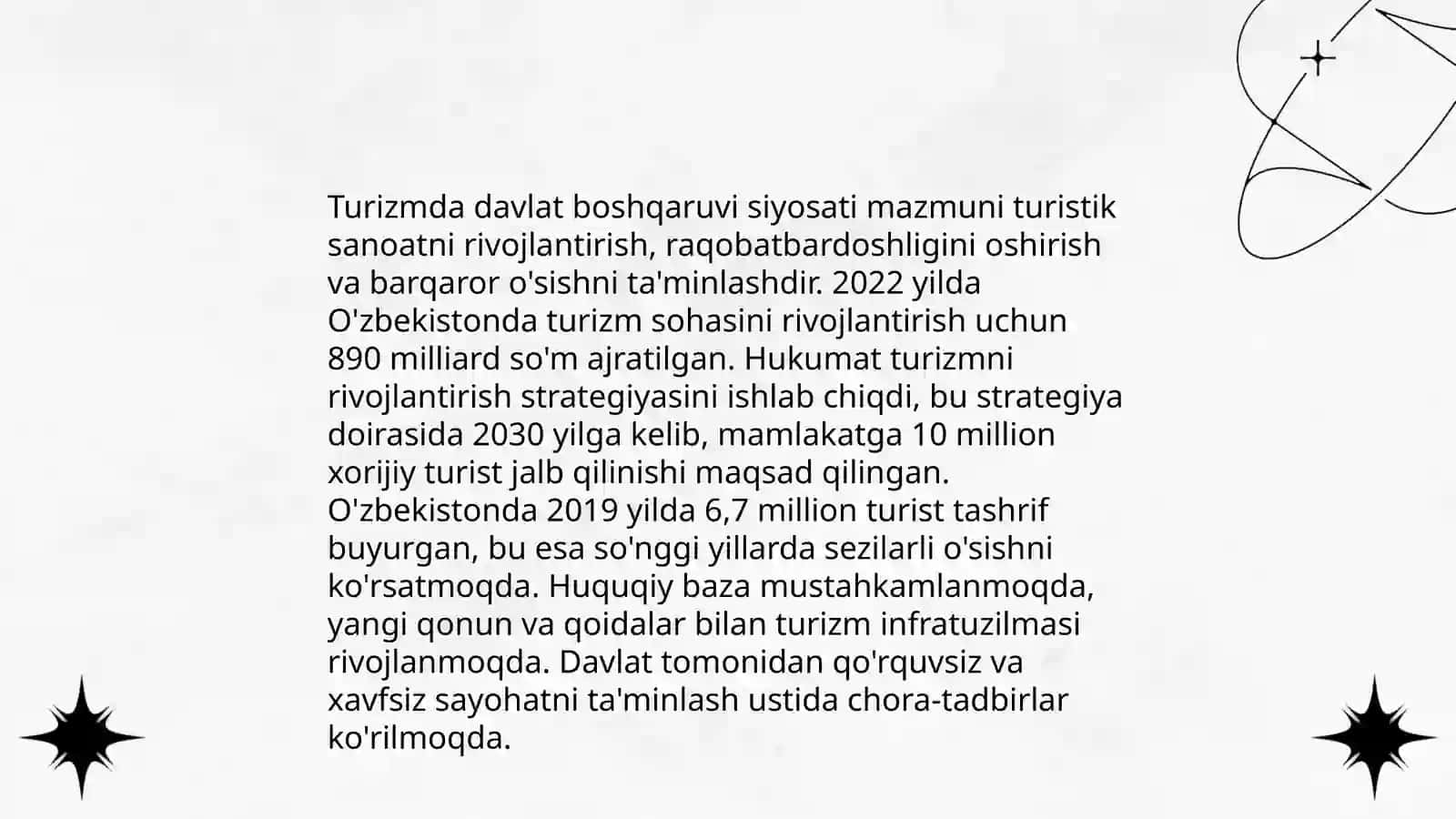 Turizmda tadbirkorlik faoliyatini davlat tomonidan boshqarish 3