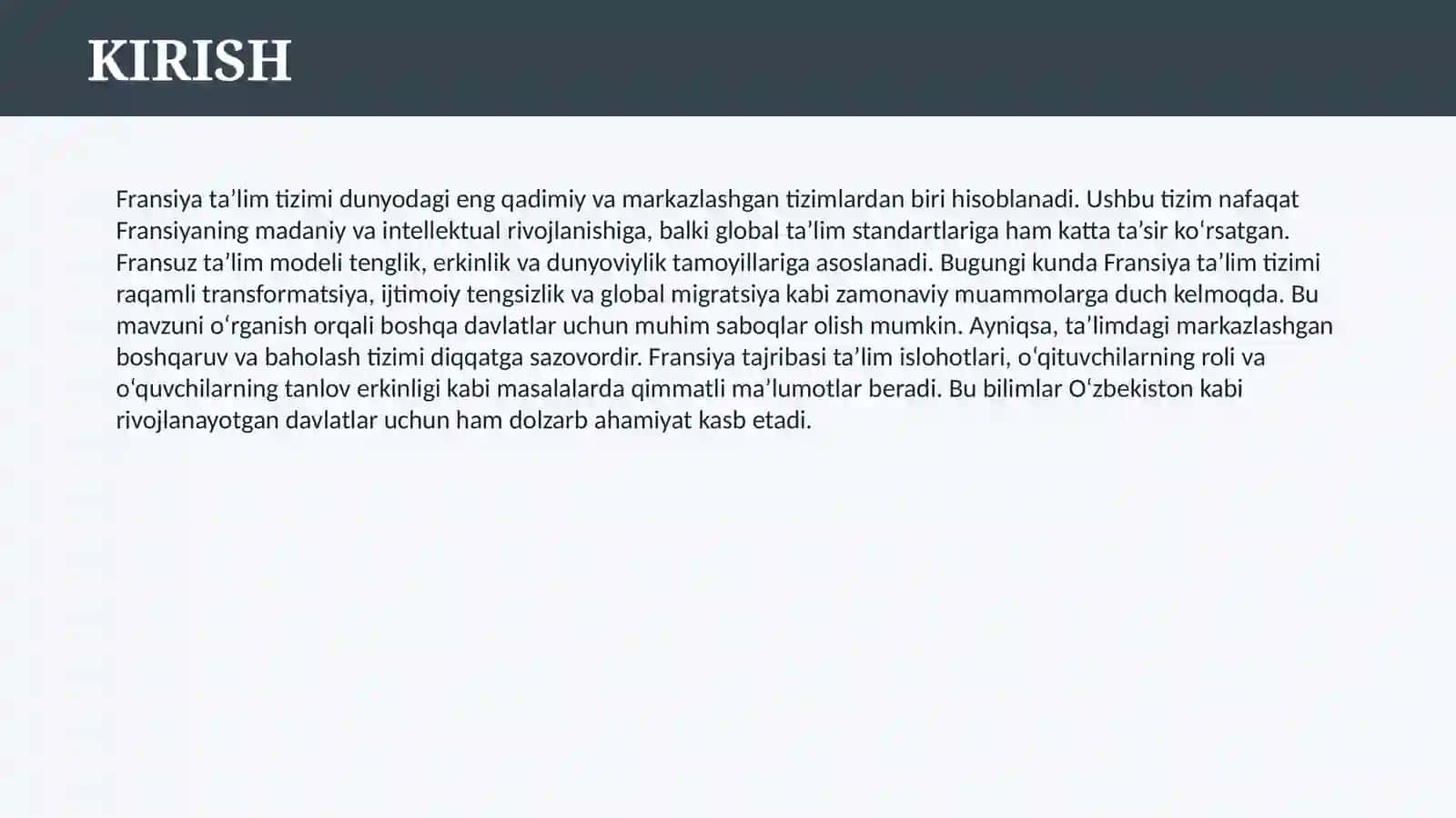 FRANSIYADA TA’LIM TIZIMI 3
