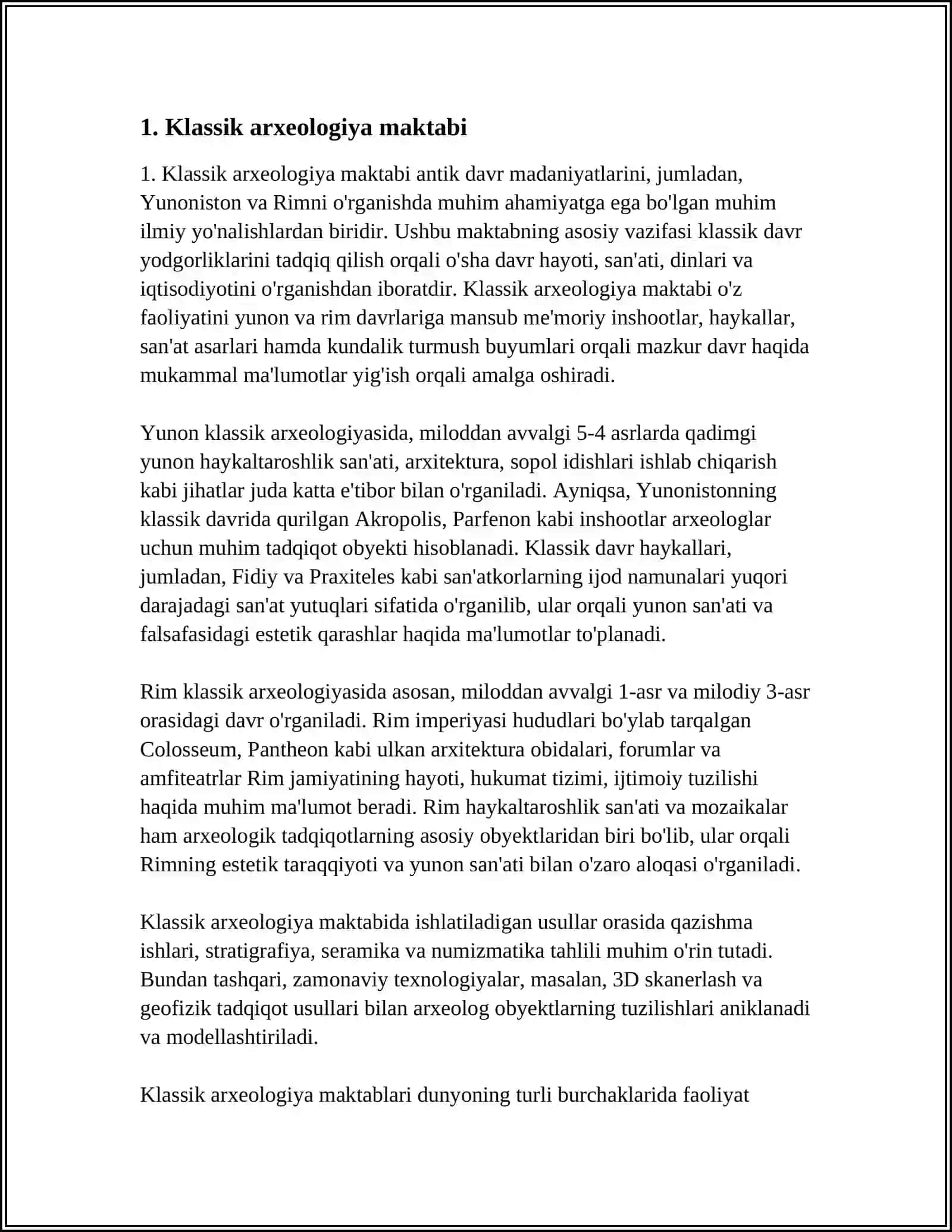 ASOSIY ARXEOLOGIK MAKTABLAR 3