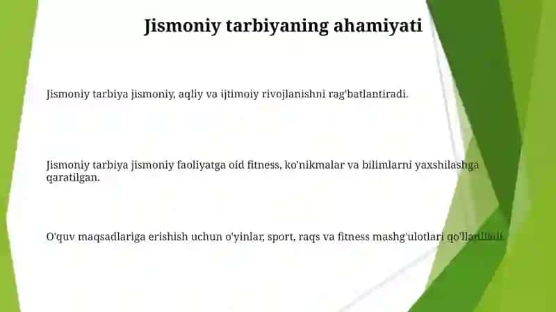 Jismoniy tarbiya vazifalari va vositalari 3