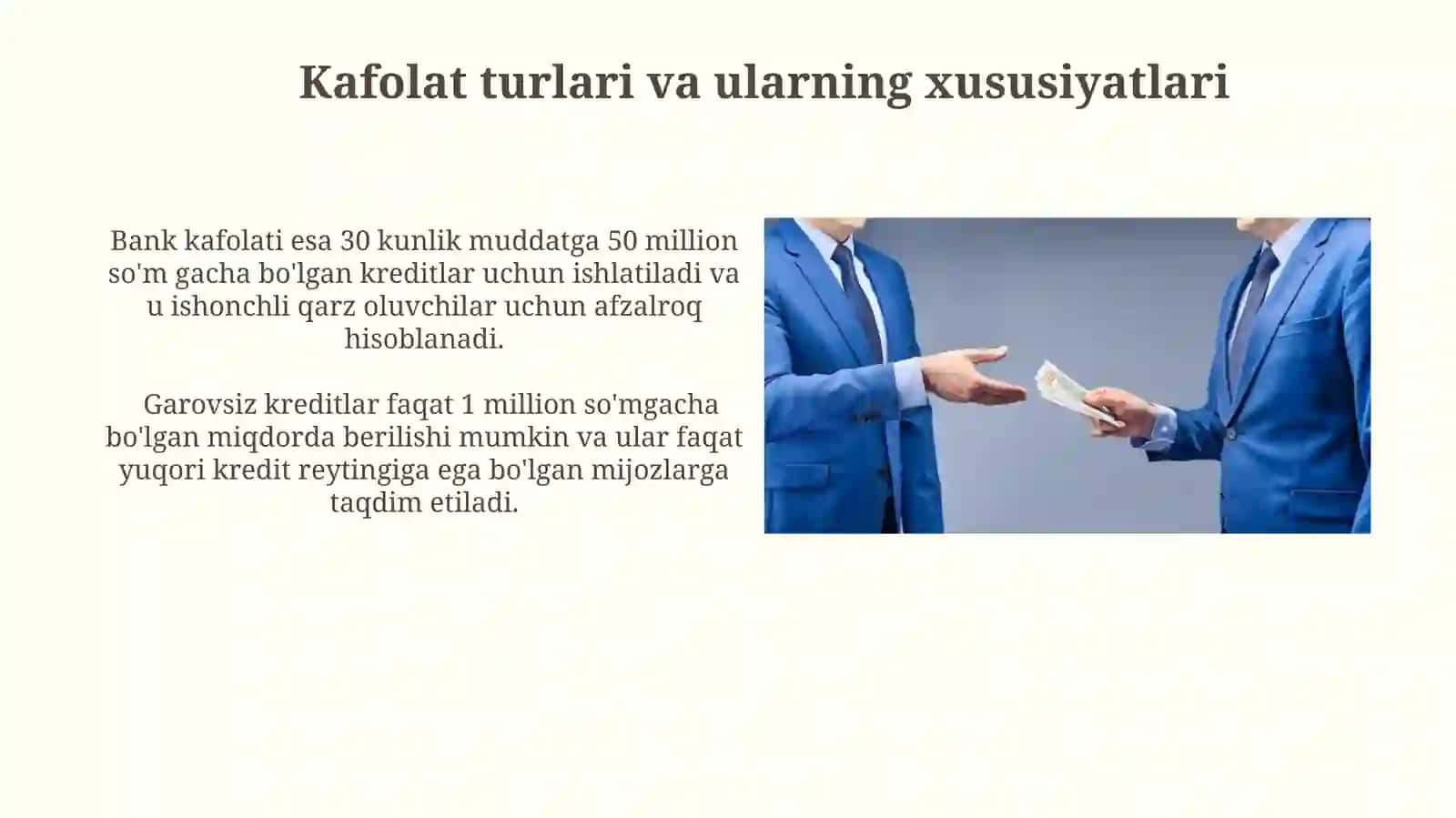 O'zvekistonda kredit va garov munosabatlari 3