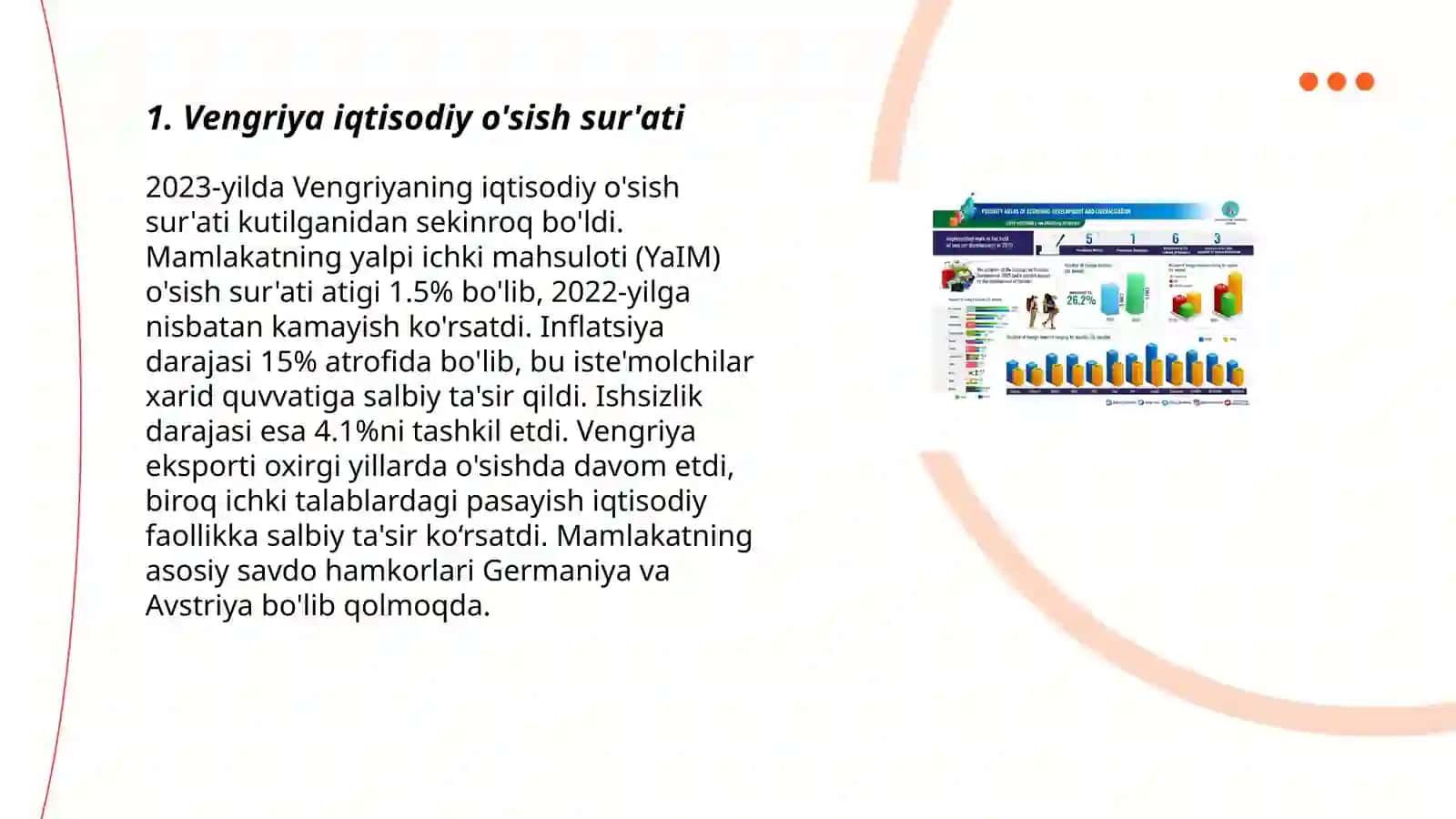 Vengriya iqtisodiy koʻrsatkichlari va savdo statistikasi 3