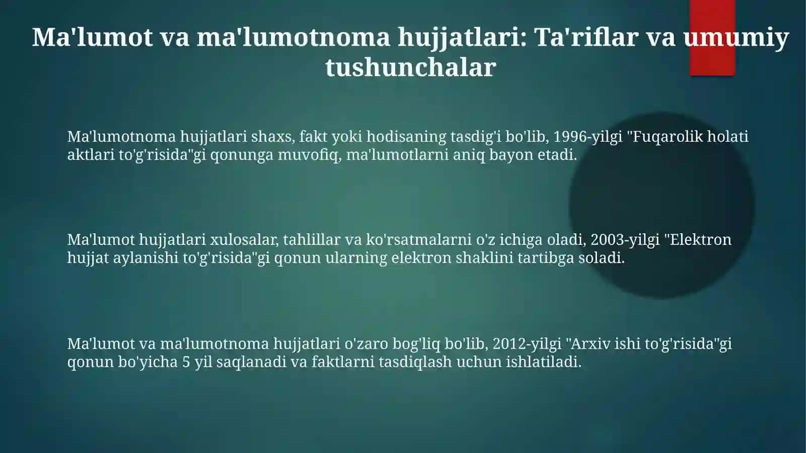 Malumot-axboroy hujjatlari va ularning turlari 3