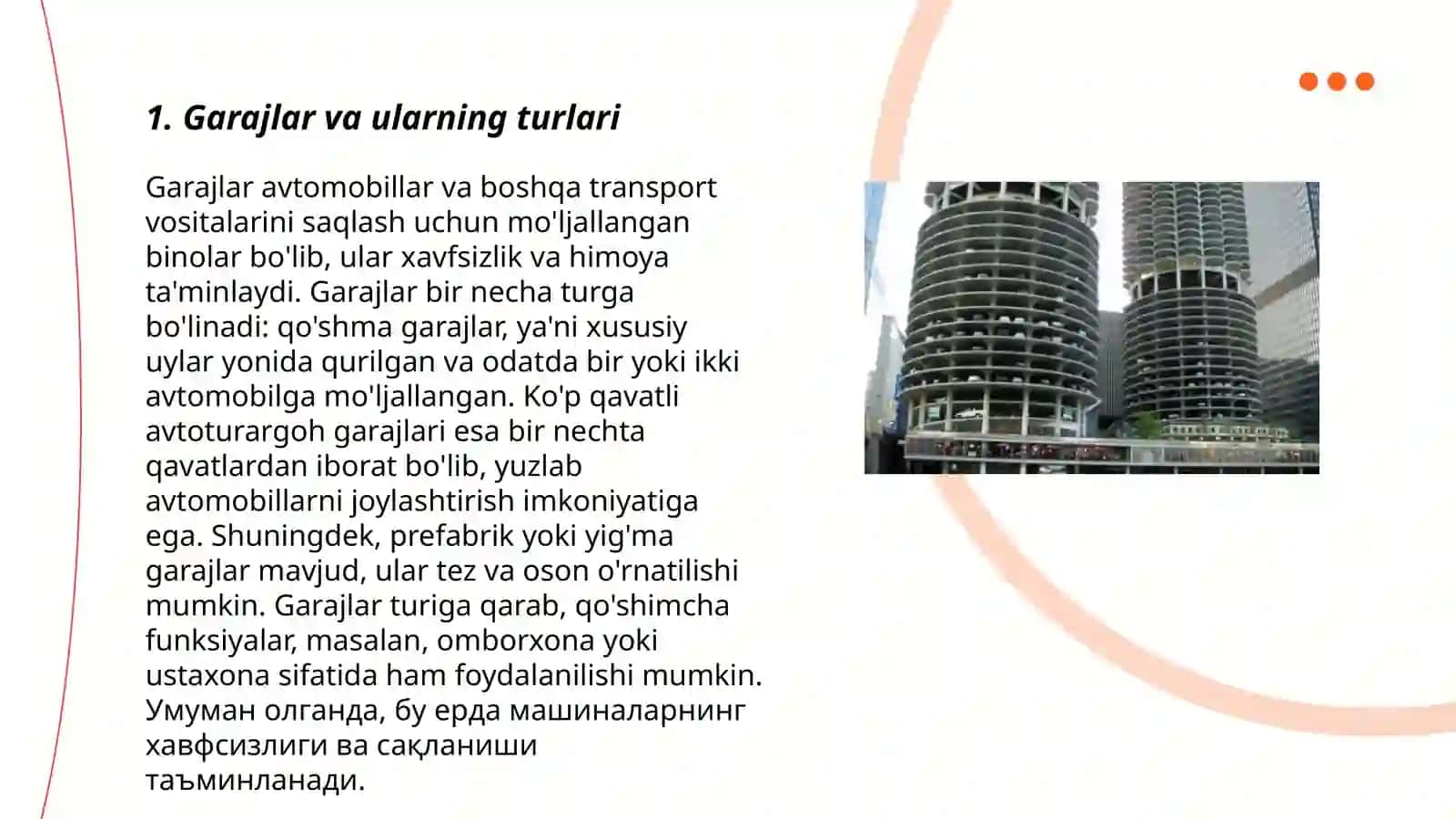Garajlar,yer osti va yarim yer osti garajlari.Garaj xillari 3