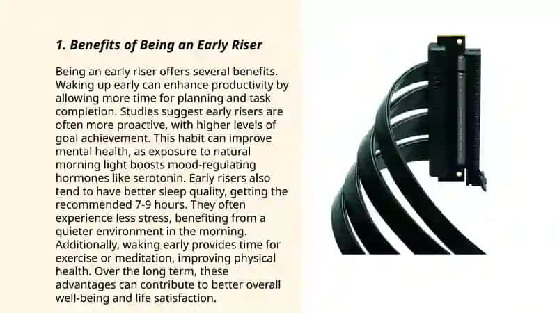 Early riser 3