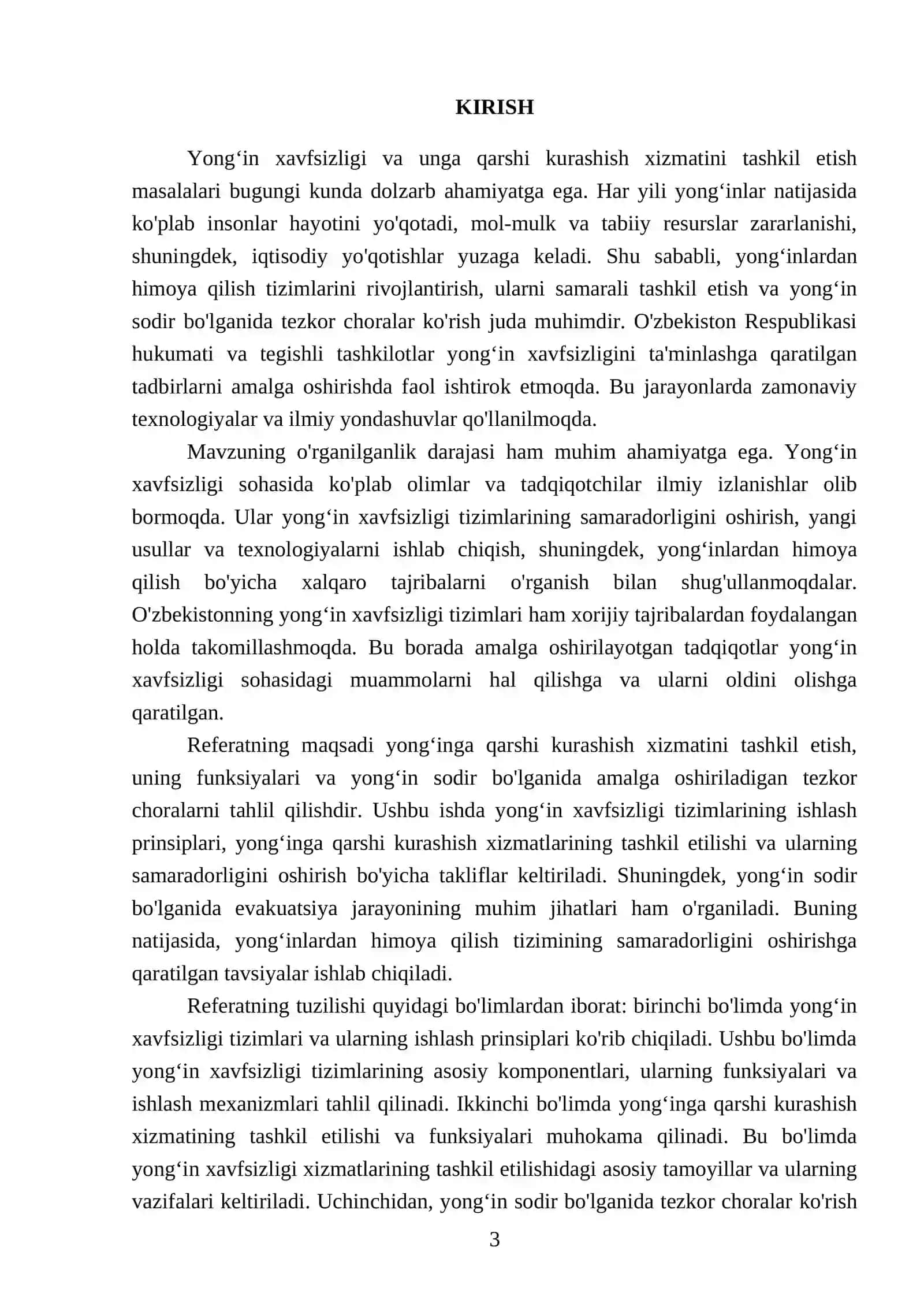 Yongʻinga qarshi kurashish xizmatini tashkil qilish 3