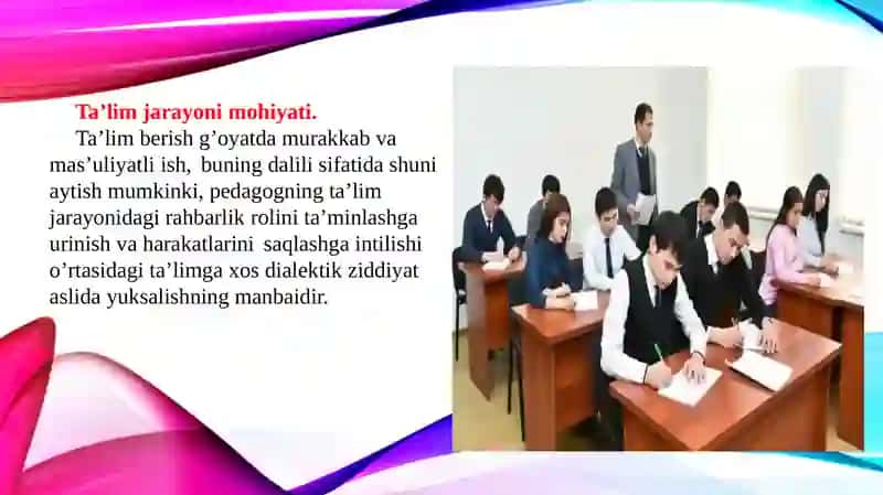 Taʼlim jarayonining qonuniyatlar va tamoyillari 3