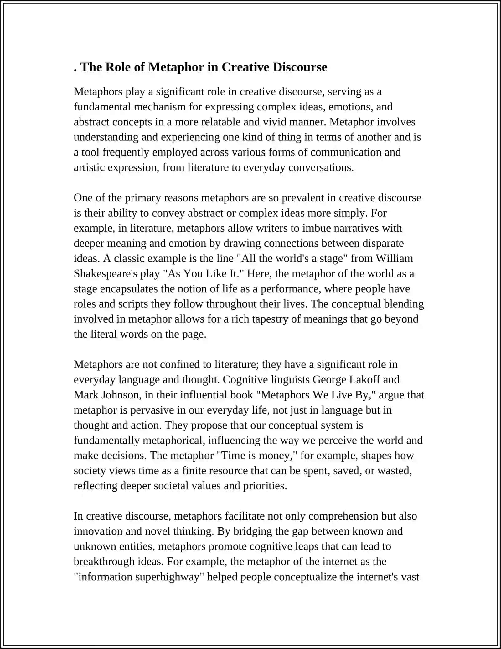DISCOURSE AND CREATIVITY 3