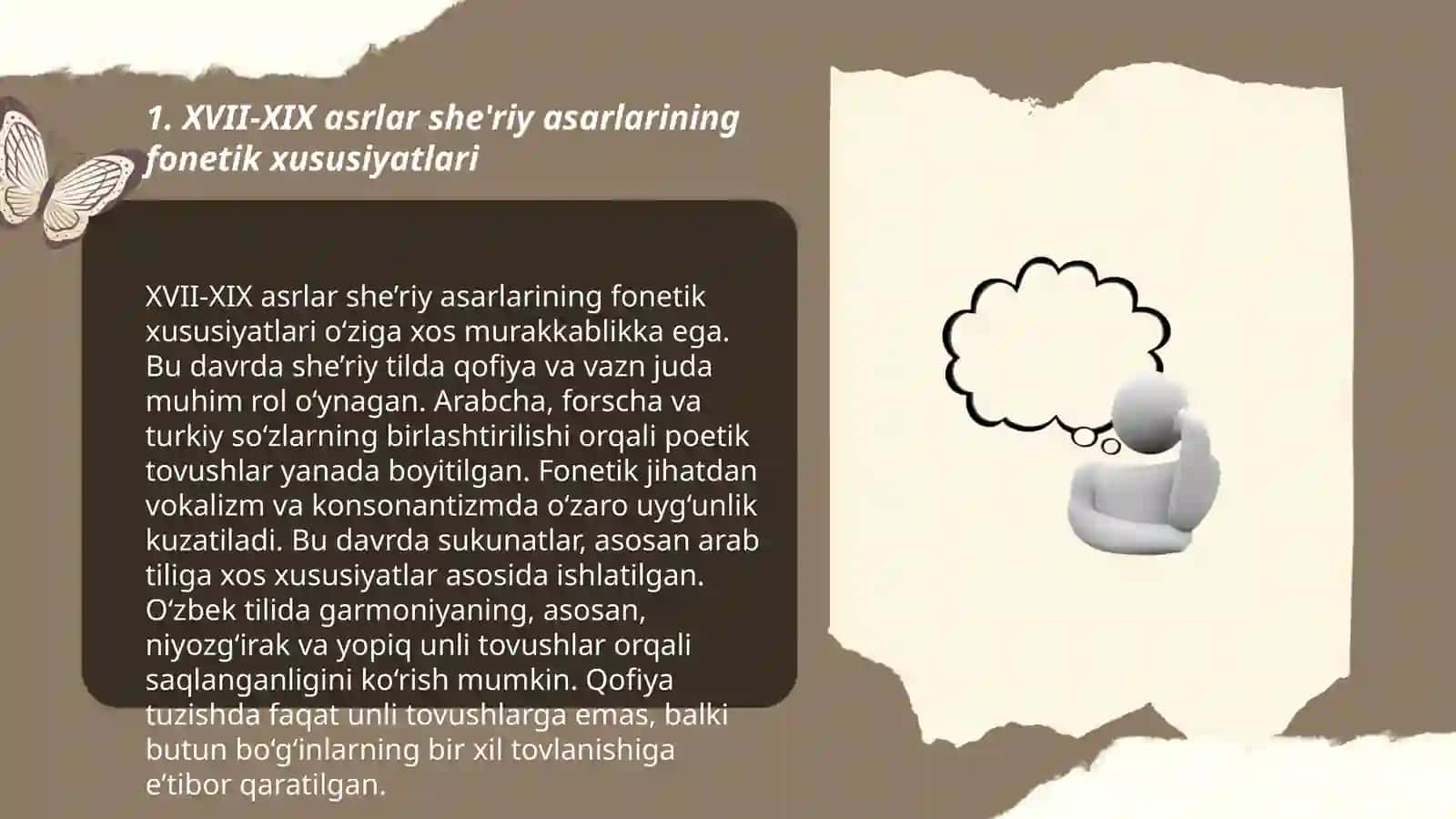 XVII-XIX asrlarda yaratilgan asarlar tili fonitikasi leksijologiyasi 3