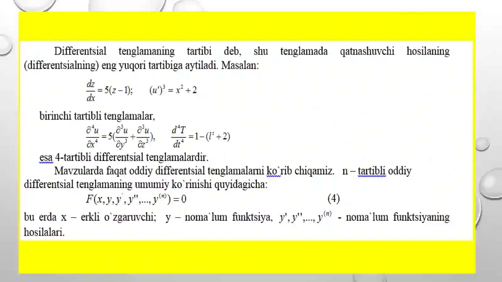 Birinchitartiblitenglamalarnitaqribanyechish 3