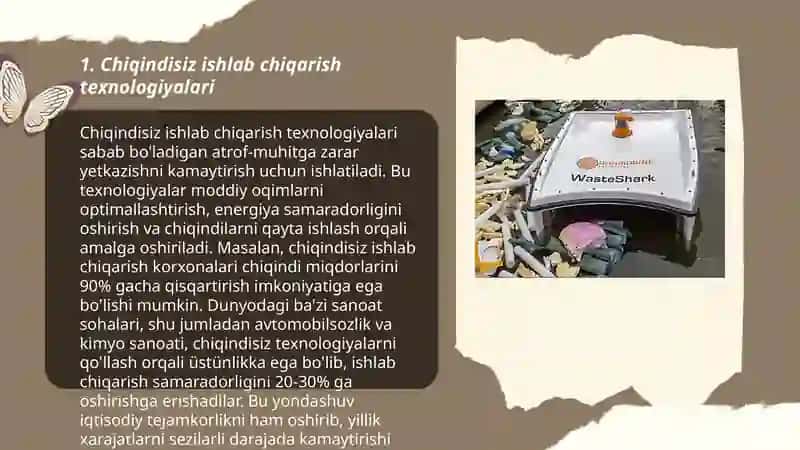Chiqindisiz ishlab chiqarish texnologiyalari 3
