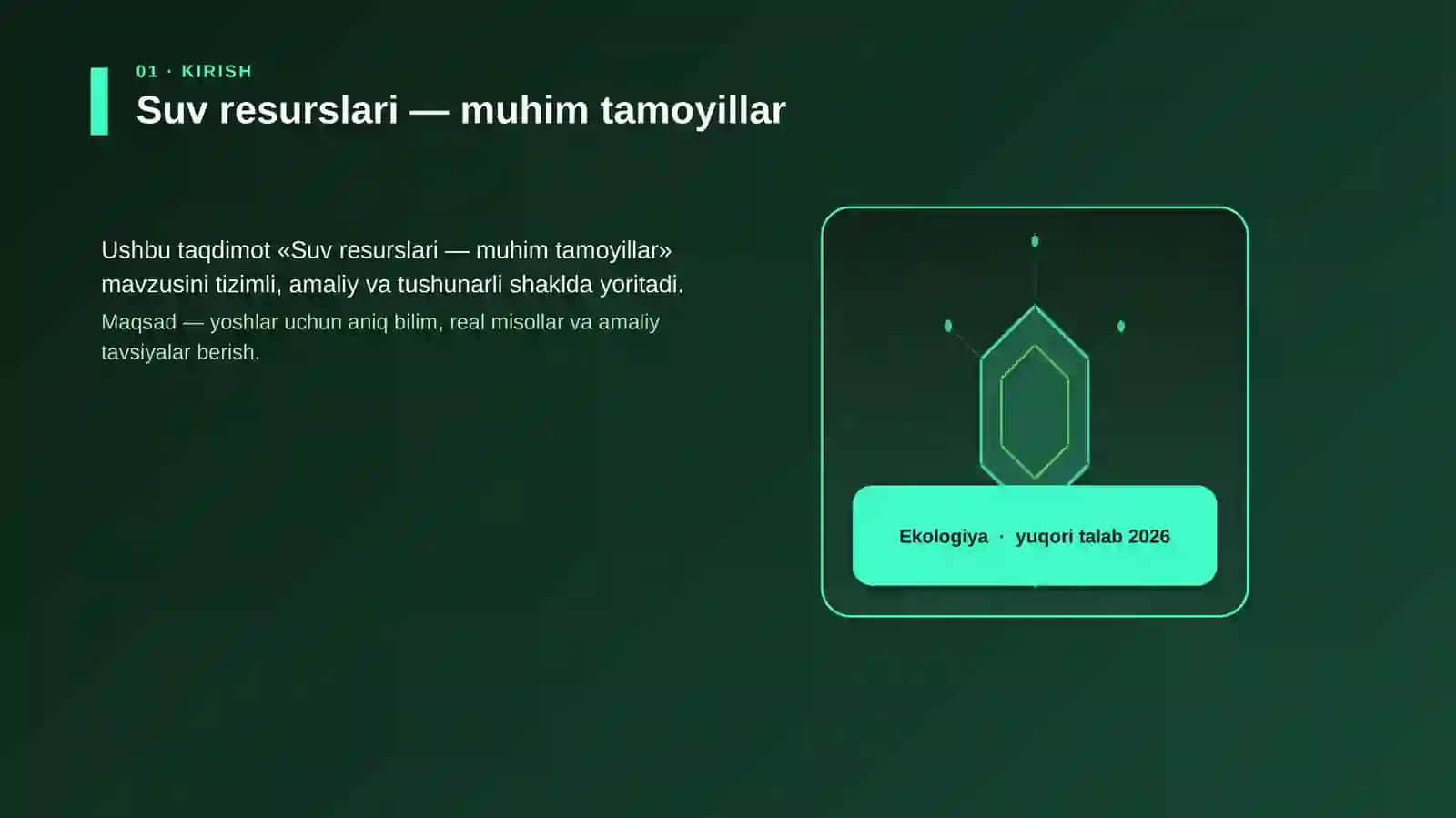 Suv resurslari — muhim tamoyillar 3