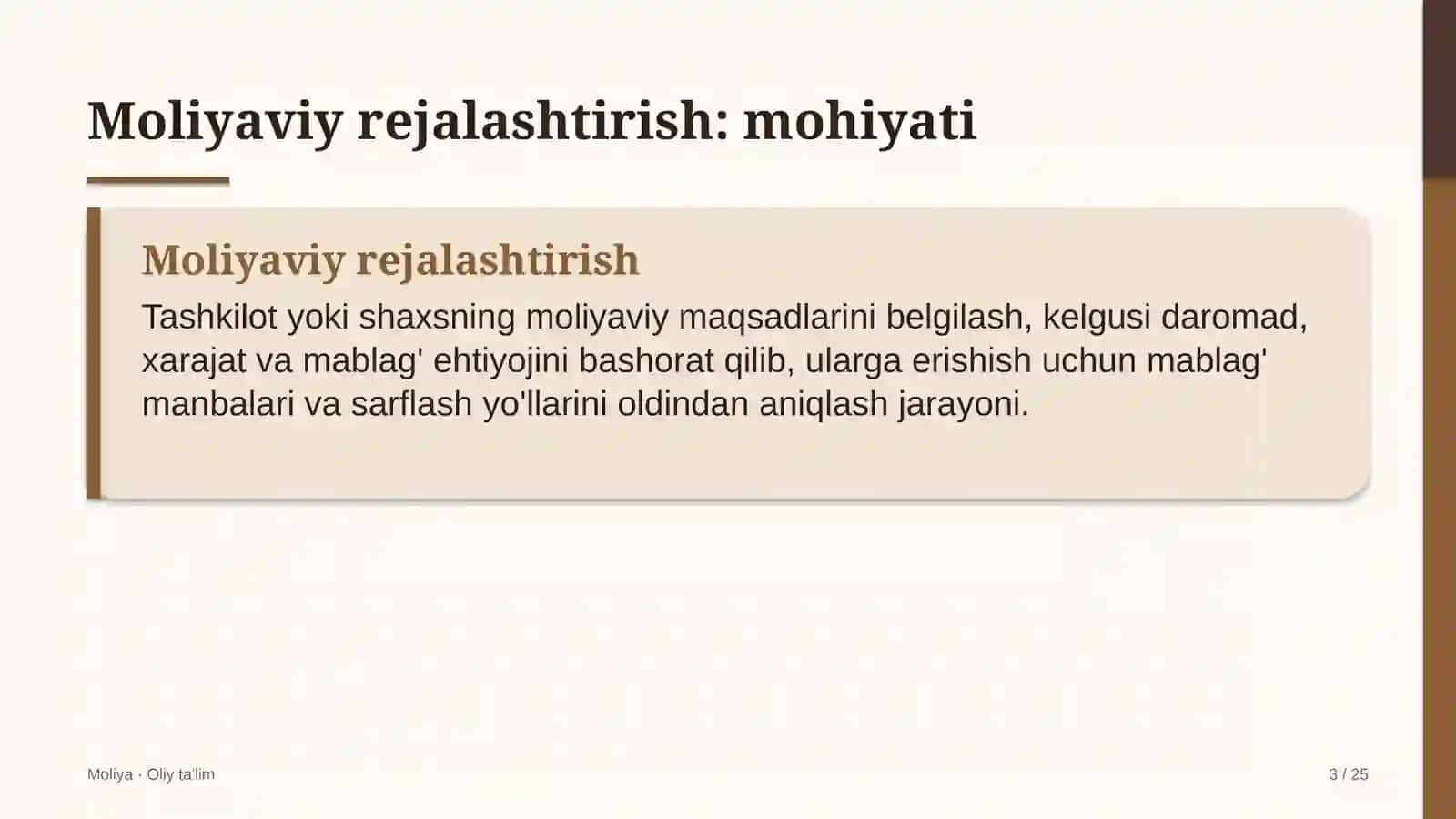 Avtoservis korxonalarida moliyaviy rejalashtirish 3