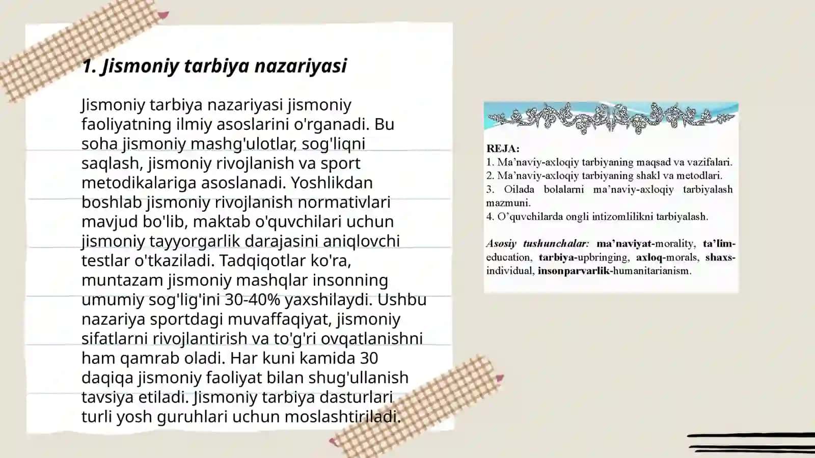 Jismoniy tarbiya fanining maqsad va vazifalari 3