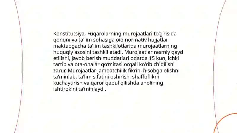 MAKTABGACHA TA'LIM TASHKILOTLARIDA JAMOATCHILIK FIKRINI HISOBGA OLISHDA MUROJAATLARNING O'RNI 3